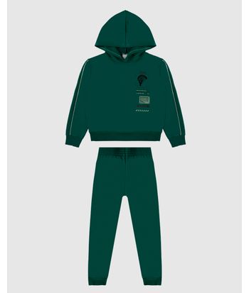 Conjunto Infantil Menino Calça Jogger Em Moletom Flanelado Malwee Kids