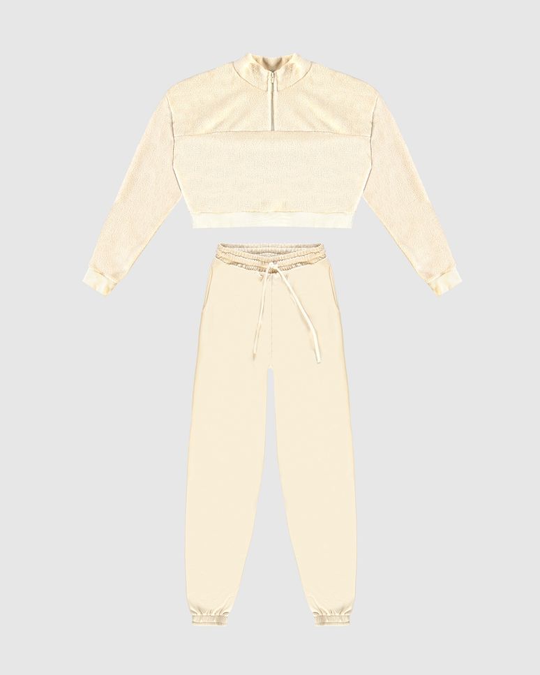 Conjunto Menina Calça Jogger Em Moletom Flanelado Malwee Kids