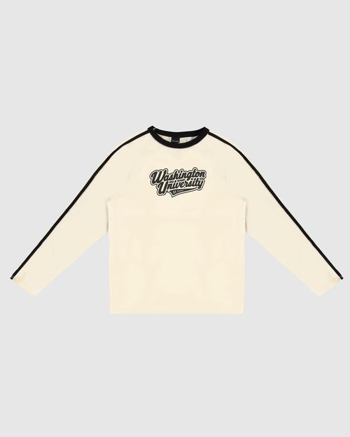 Camiseta Menino Manga Longa Raglan Em Algodão Malwee Kids