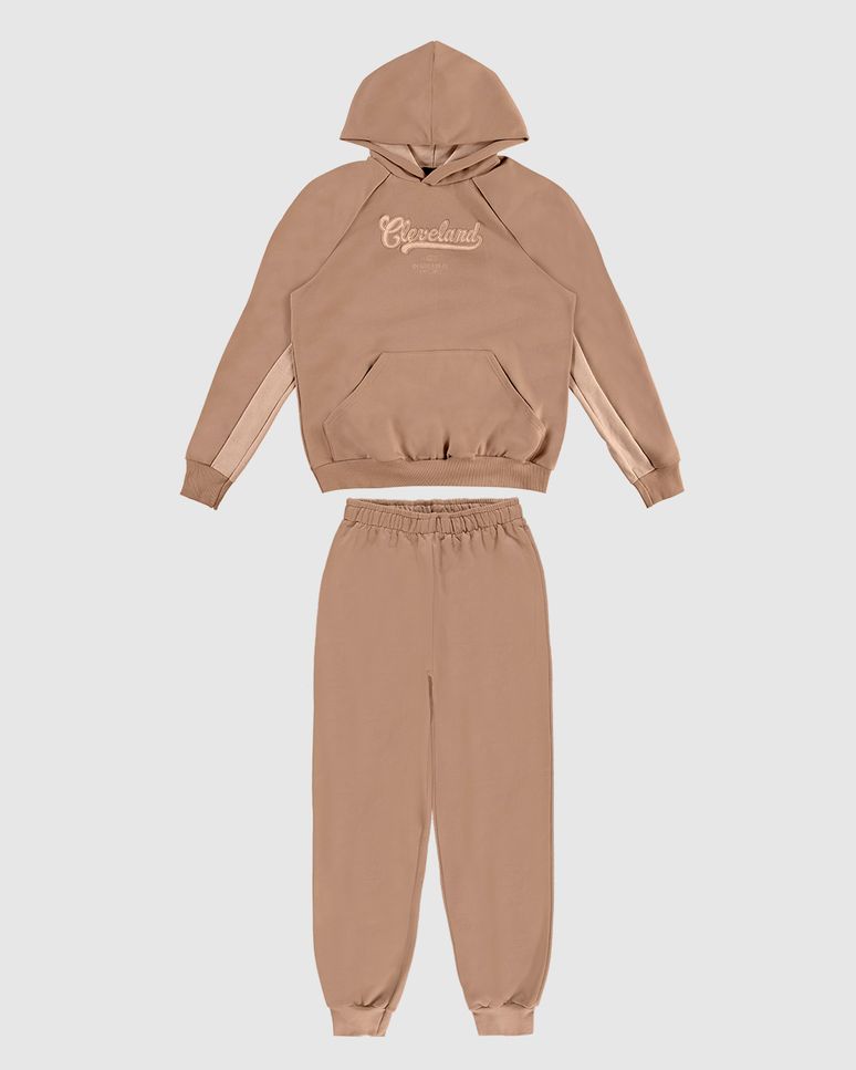 Conjunto Menino Blusão Cleveland Em Moletom Flanelado Malwee Kids