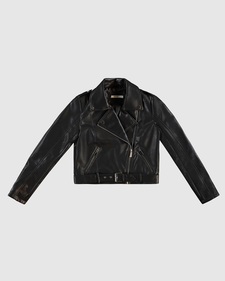 Jaqueta Menina Perfecto Com Cinto Em Corino Malwee Kids