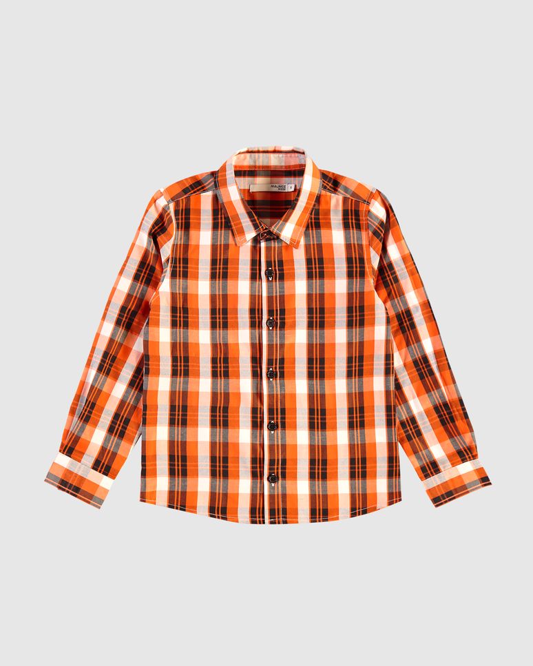 Camisa Infantil Menino Xadrez Em Tricoline Malwee Kids