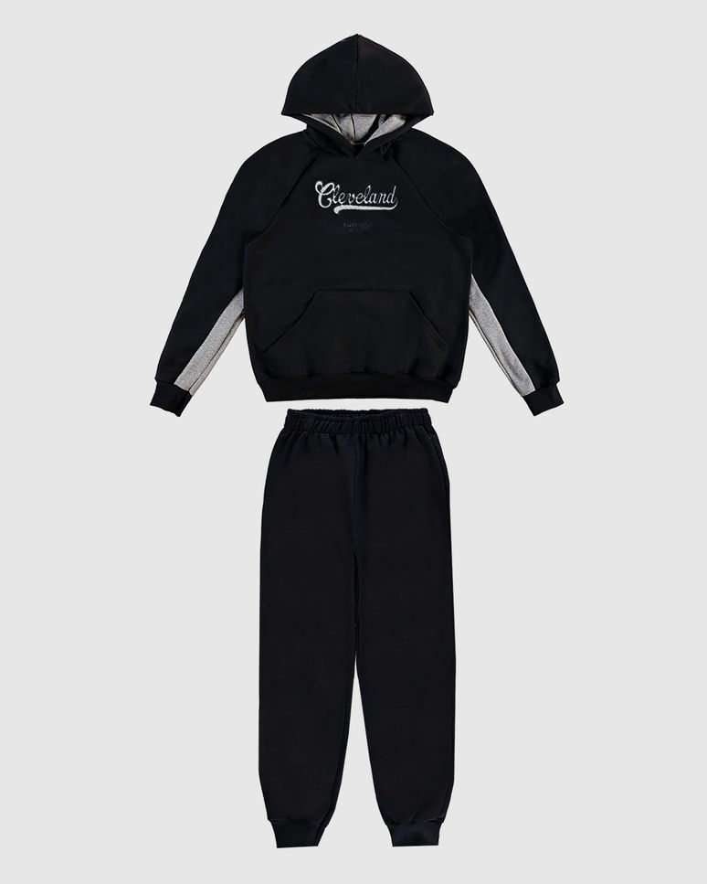 Conjunto Menino Blusão Cleveland Em Moletom Flanelado Malwee Kids