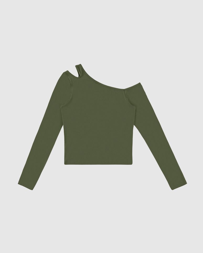 Blusa Menina Assimétrica Manga Longa Em Algodão Malwee Kids