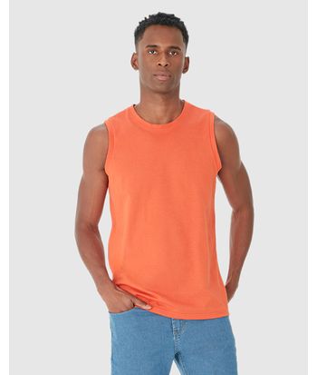 Regata Básica Masculina Cava Ajustada Em Algodão