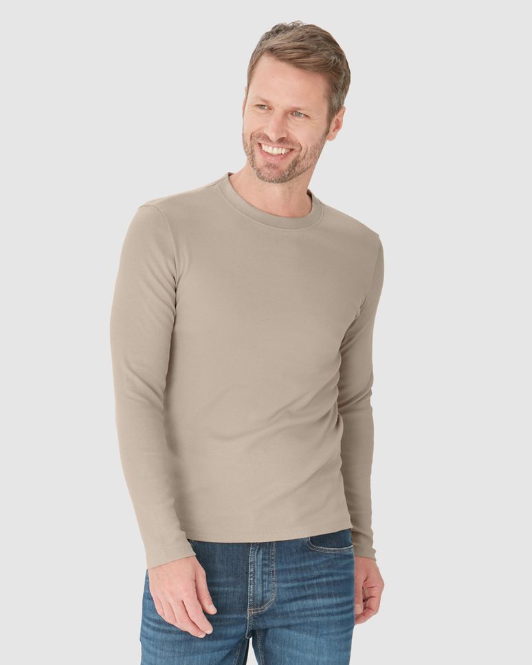 Camiseta Básica Masculina Manga Longa Em Ribana