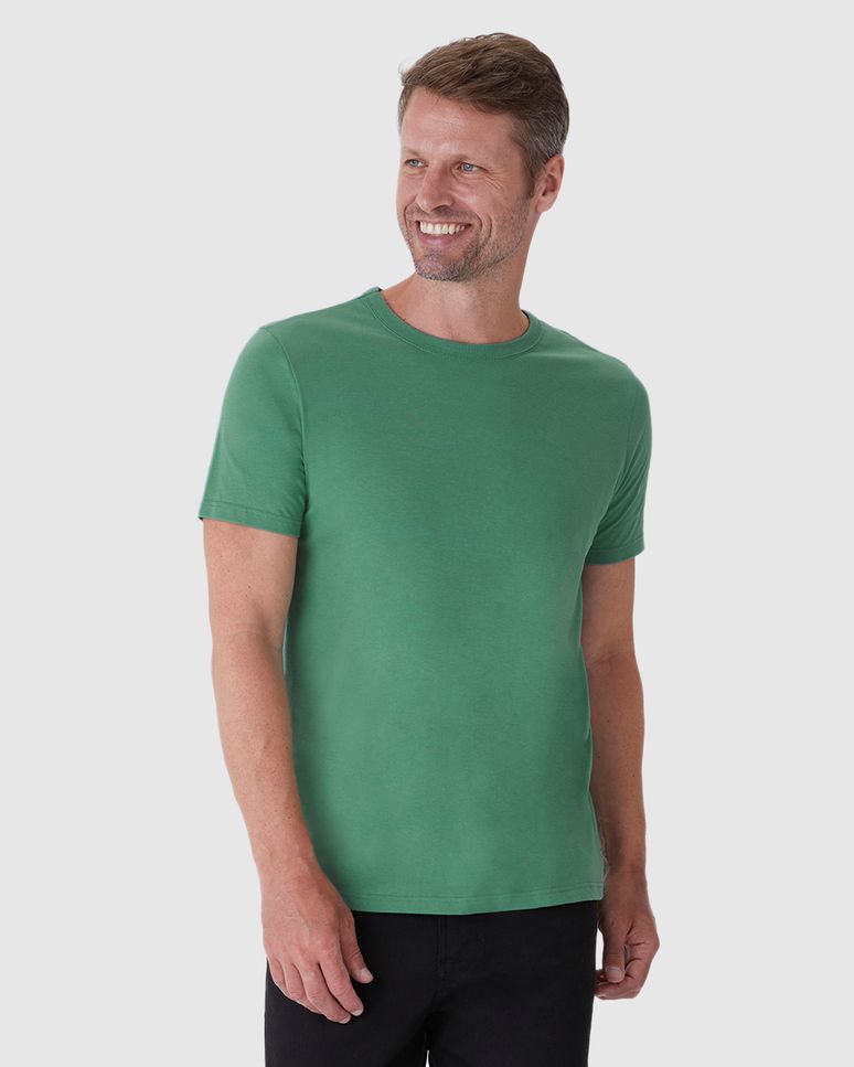 Camiseta Essencial Masculina Slim Decote Redondo Em Algodão