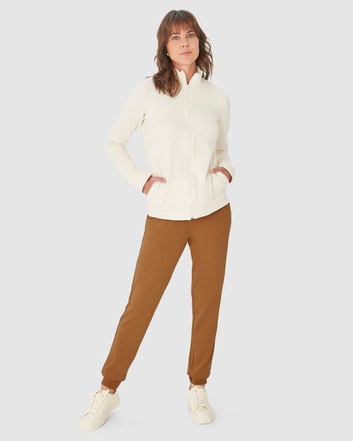 Calça Básica Feminina Jogger Em Moletinho De Viscose