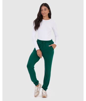 Calça Básica Feminina Jogger Em Moletinho De Viscose