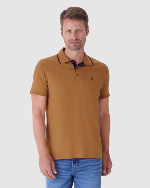 Camisa Polo Básica Masculina Em Algodão