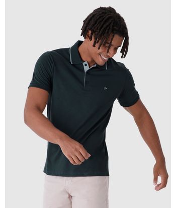 Camisa Polo Básica Masculina Em Algodão