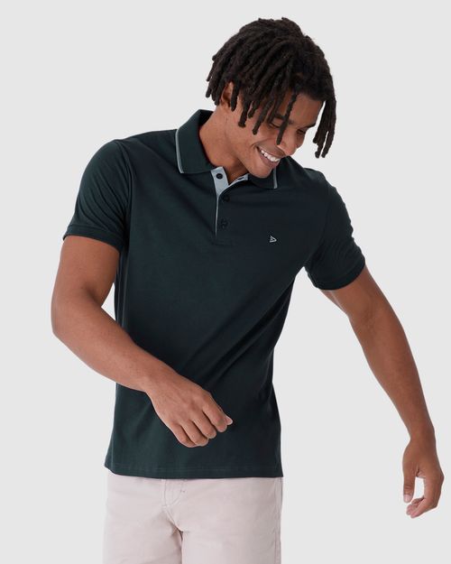 Camisa Polo Básica Masculina Em Algodão