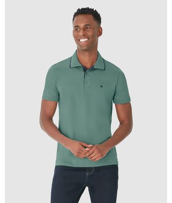 Camisa Polo Básica Masculina Em Algodão