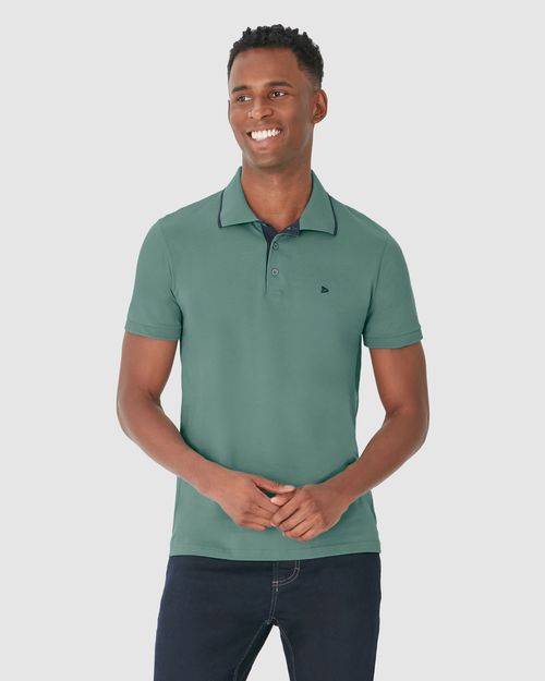 Camisa Polo Básica Masculina Em Algodão