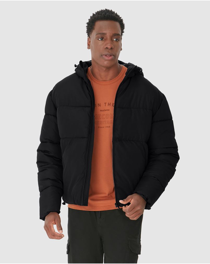 Jaqueta Com Pelo No Capuz Masculino Jaqueta Puffer Masculina Com