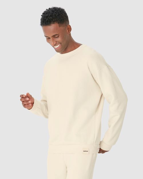 Blusão Masculino Relaxed Fit Manga Longa Em Moletom Comfy Touch Flanelado