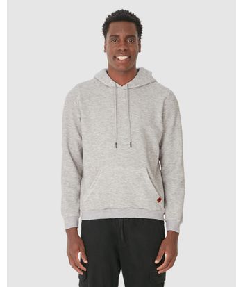 Blusão Masculino Com Capuz E Bolso Canguru Em Jacquard Texturizado