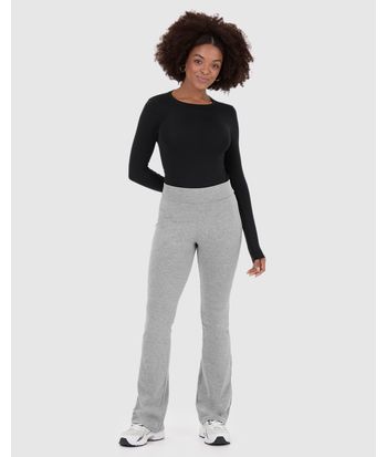 Calça Básica Feminina Flare Em Algodão