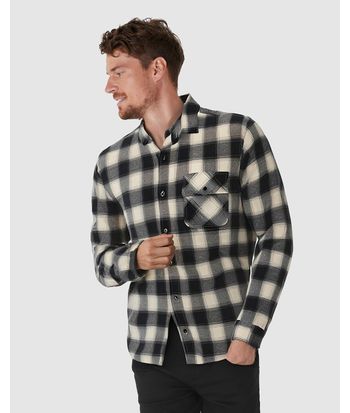 Camisa Masculina Xadrez Bolso Peitoral Em Flanela