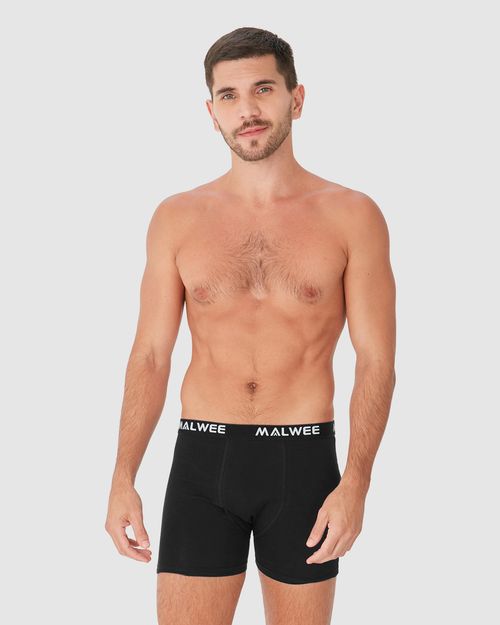 Kit Cueca Boxer Cós Elástico Em Algodão Com Elastano