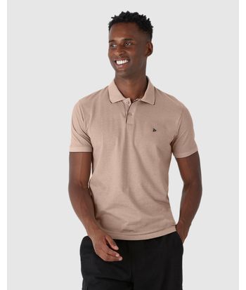 Camisa Polo Masculina Manga Curta Em Malha Texturizada