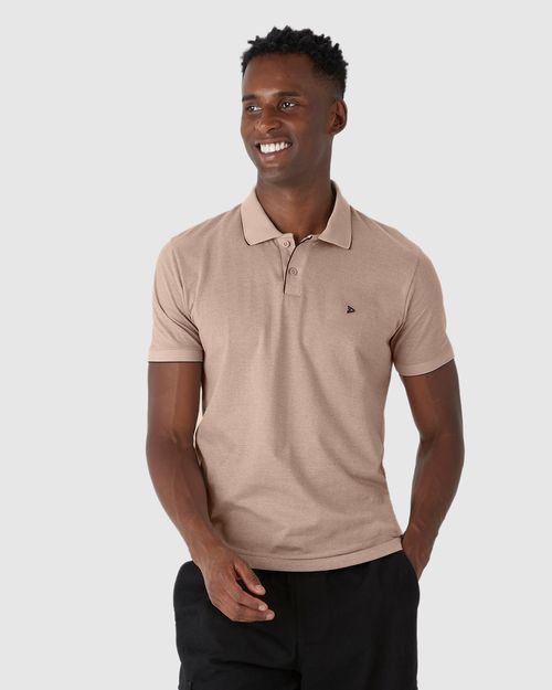 Camisa Polo Masculina Manga Curta Em Malha Texturizada
