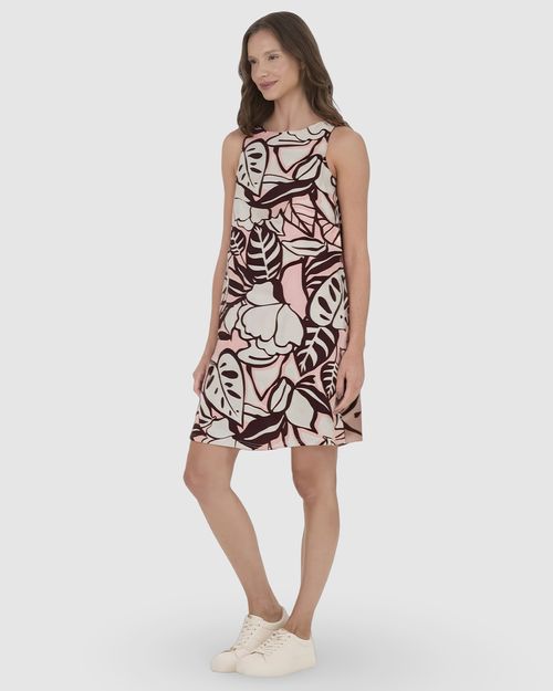 Vestido Feminino Regata Estampado Em Algodão