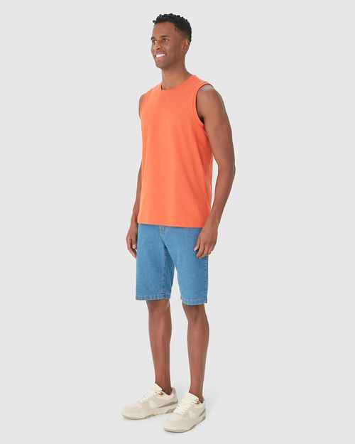 Regata Básica Masculina Cava Ajustada Em Algodão