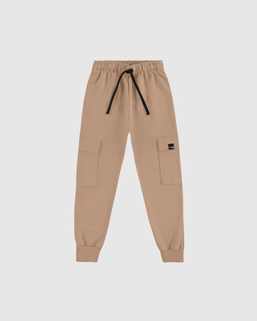 Calça Infantil Menino Bolso Funcional Lateral Em Moletinho Malwee Kids