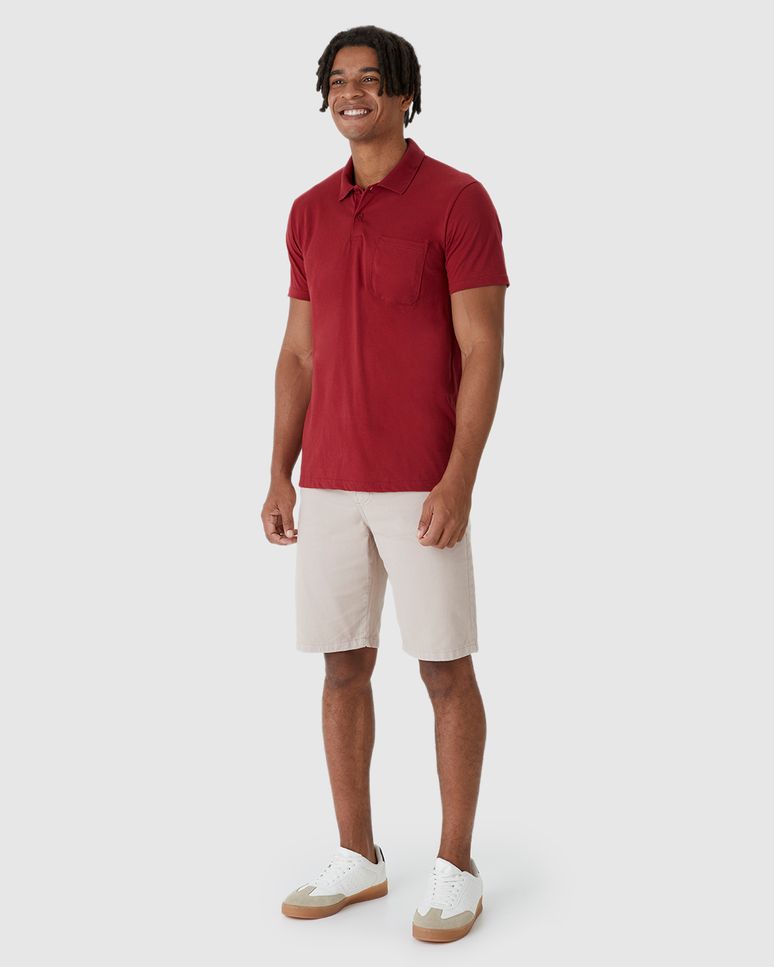 Camisa Polo Básica Masculina Gola Esporte Em Algodão