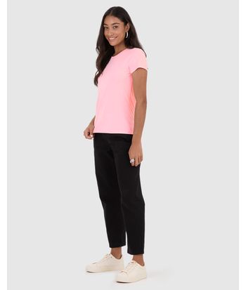 Blusa Básica Feminina Baby Look Em Algodão
