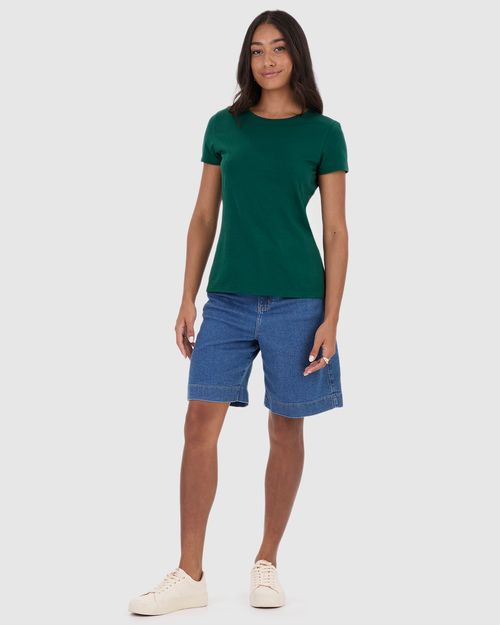 Blusa Básica Feminina Baby Look Em Algodão