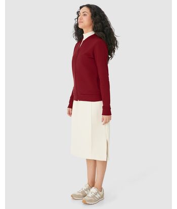 Jaqueta Básica Feminina Bolso Lateral Em Moletom Flanelado