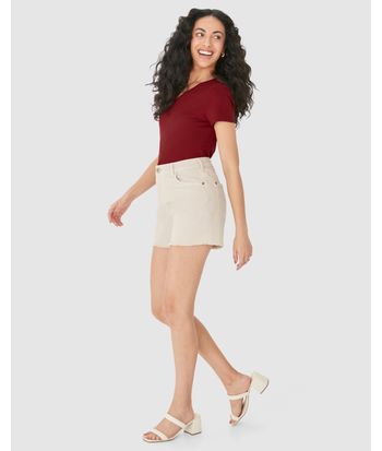 Blusa Básica Feminina Decote V Em Algodão