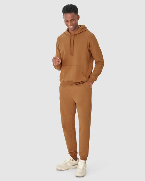 Blusão Básico Masculino Com Capuz Em Moletom Flanelado