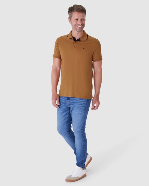 Camisa Polo Básica Masculina Em Algodão