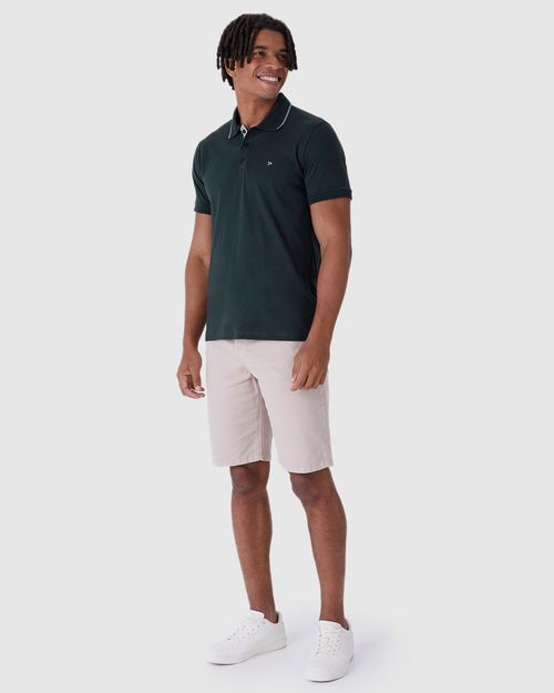 Camisa Polo Básica Masculina Em Algodão