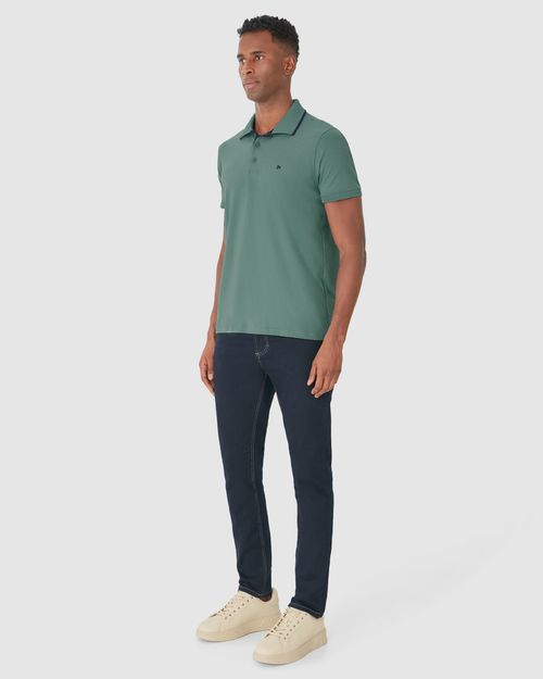 Camisa Polo Básica Masculina Em Algodão