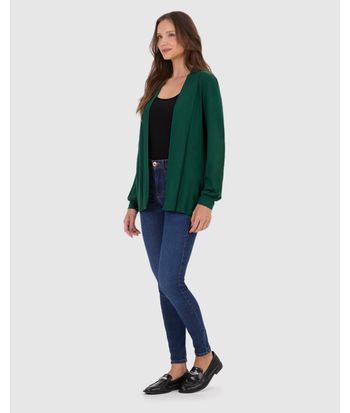 Cardigan Alongado Feminino Em Viscose Stretch