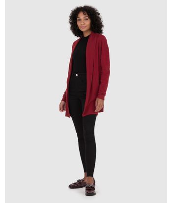 Cardigan Alongado Feminino Em Tricô