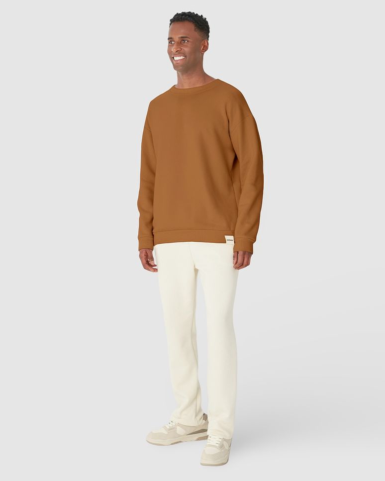 Blusão Masculino Relaxed Fit Manga Longa Em Moletom Comfy Touch Flanelado