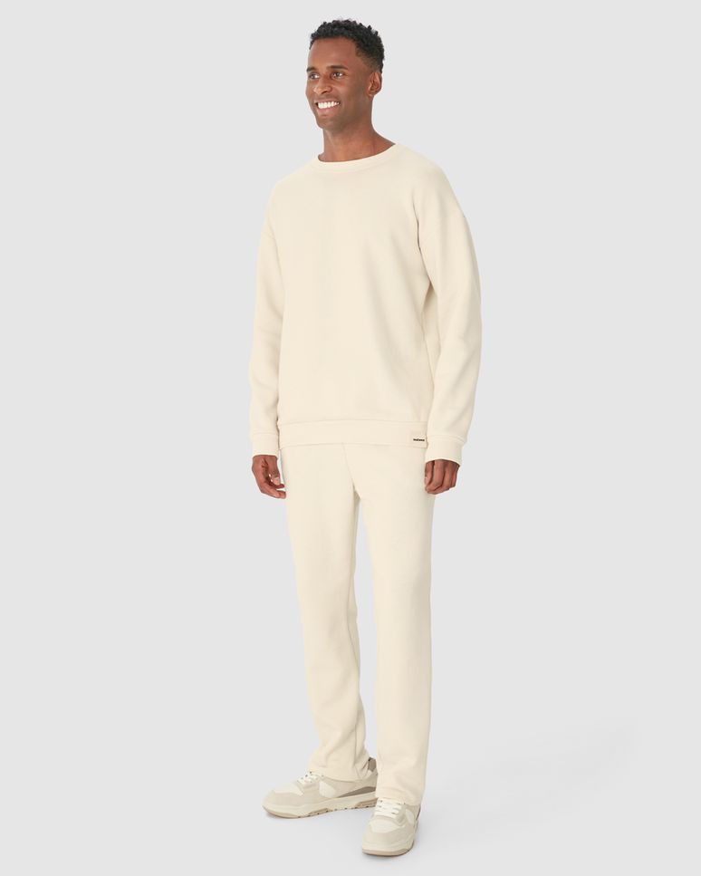 Blusão Masculino Relaxed Manga Longa Em Moletom Comfy Touch Flanelado