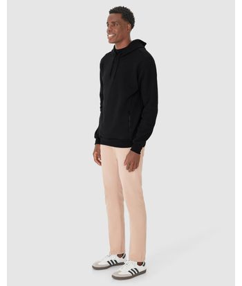 Blusão Masculino Com Capuz E Bolso Fecho Zíper Em Moletom Comfy Flanelado