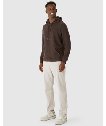 Blusão Masculino Com Capuz E Bolso Canguru Em Jacquard Texturizado