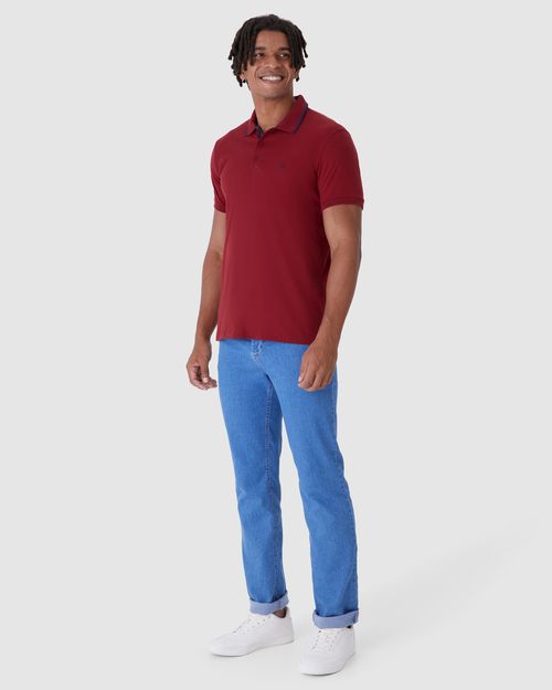 Camisa Polo Básica Masculina Em Algodão