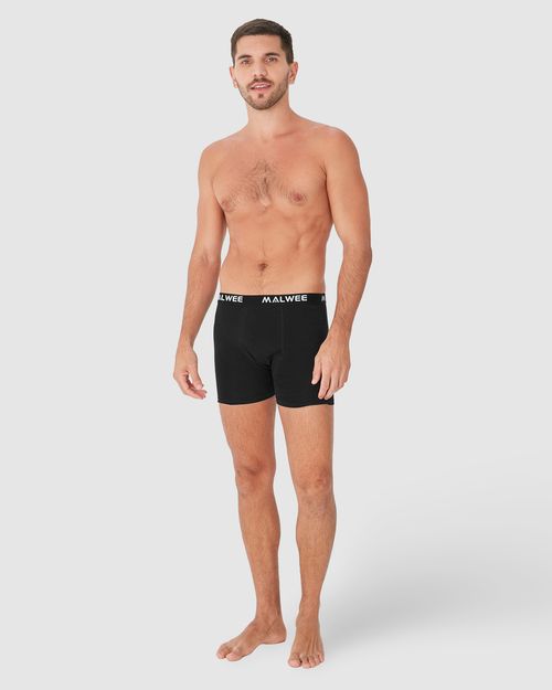 Kit Cueca Boxer Cós Elástico Em Algodão Com Elastano
