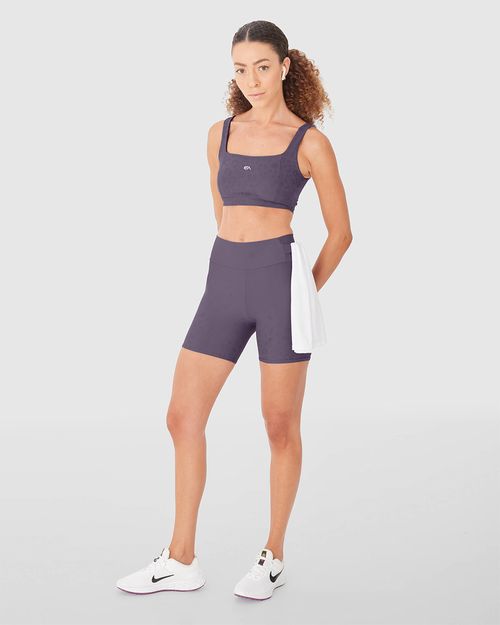 Shorts Justo Feminino Recorte No Cós Em Malha Dry E Proteção UV50+ - ENFIM