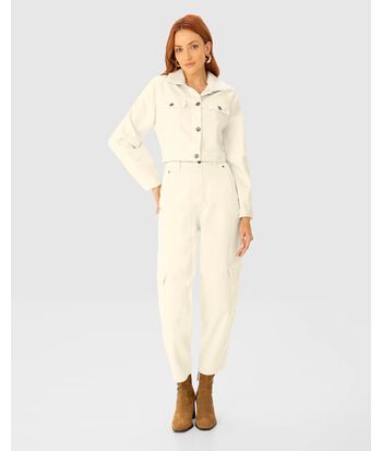 Jaqueta Cropped Feminina Gola Pelo Removível Em Sarja Com Elastano - ENFIM