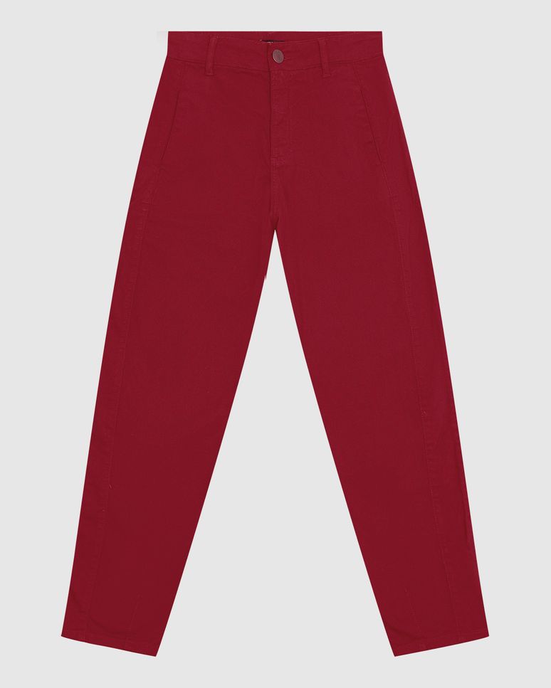 Calça Feminina Slouchy Em Sarja Com Elastano - ENFIM