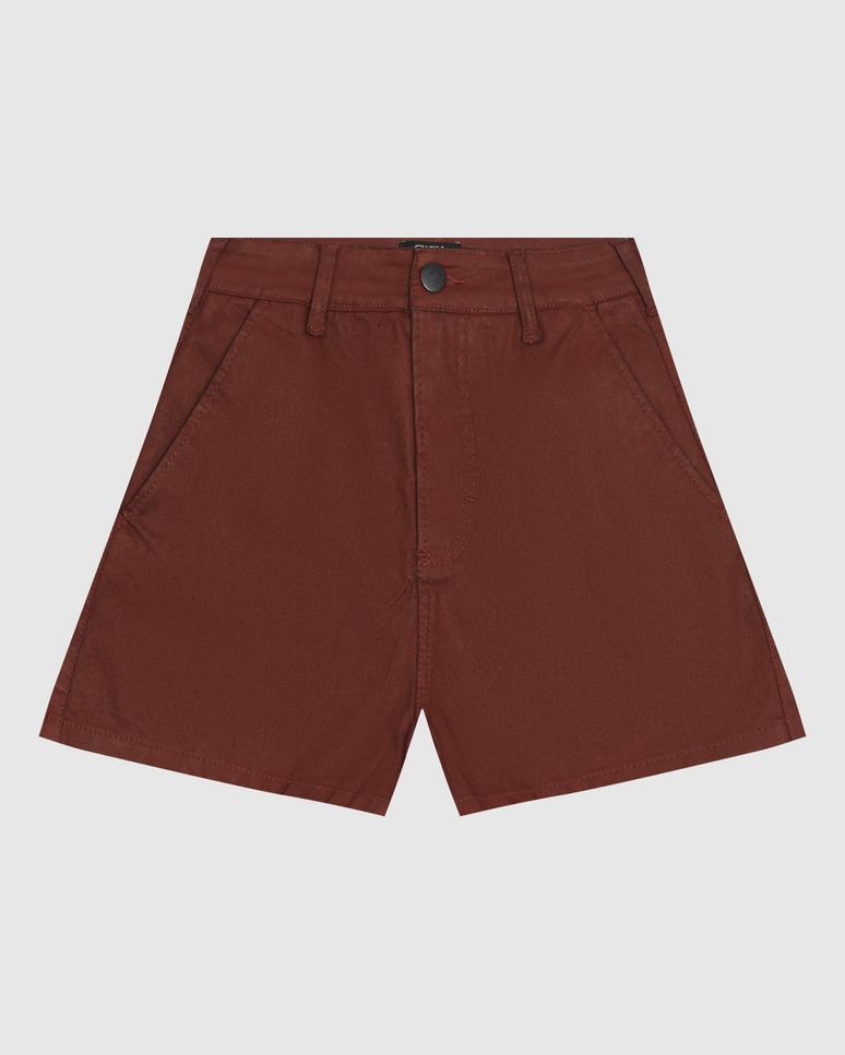 Shorts Feminino Boyfriend Em Jeans Resinado Com Elastano - ENFIM